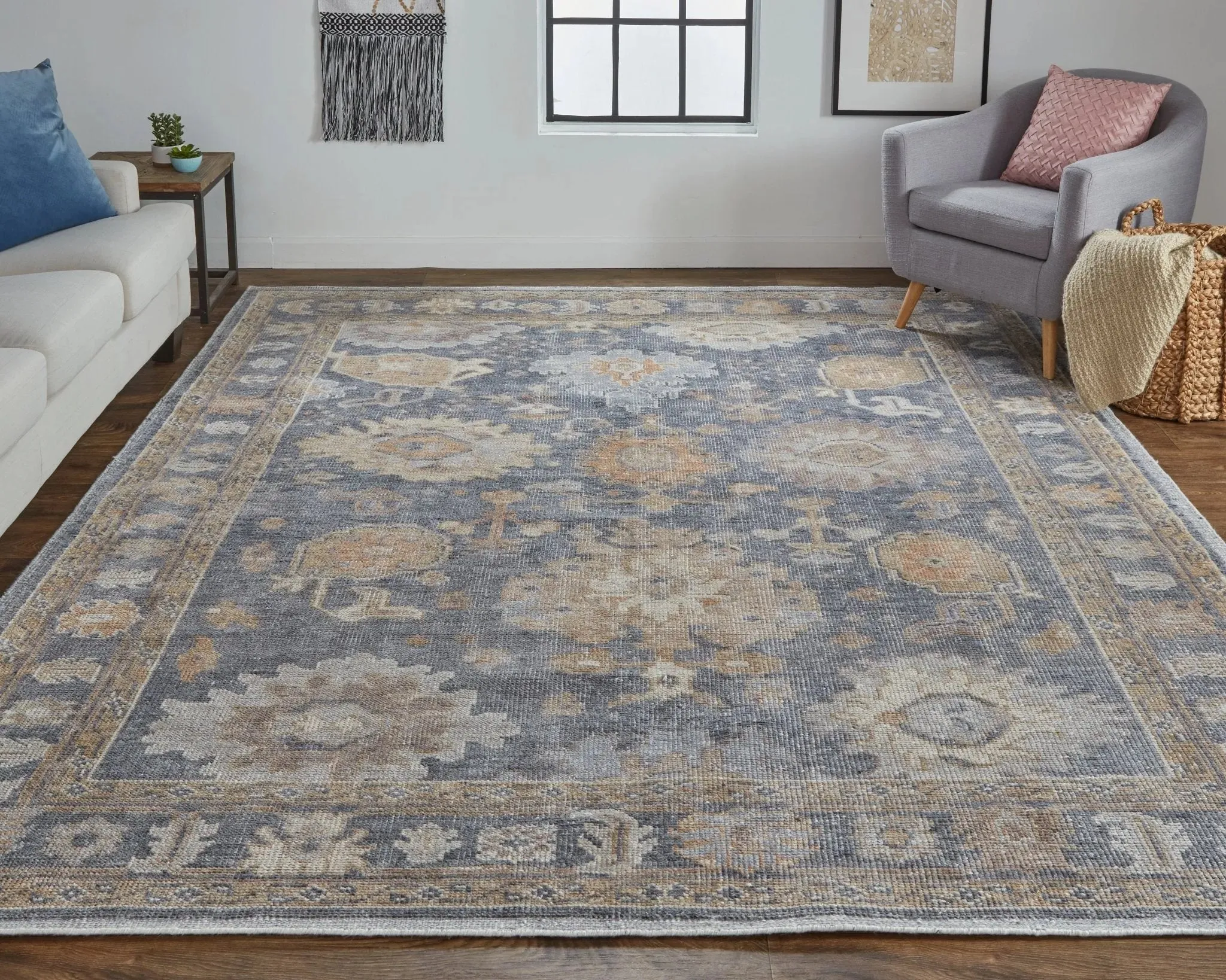 Wendover WND6842F Grey/Blue Rug