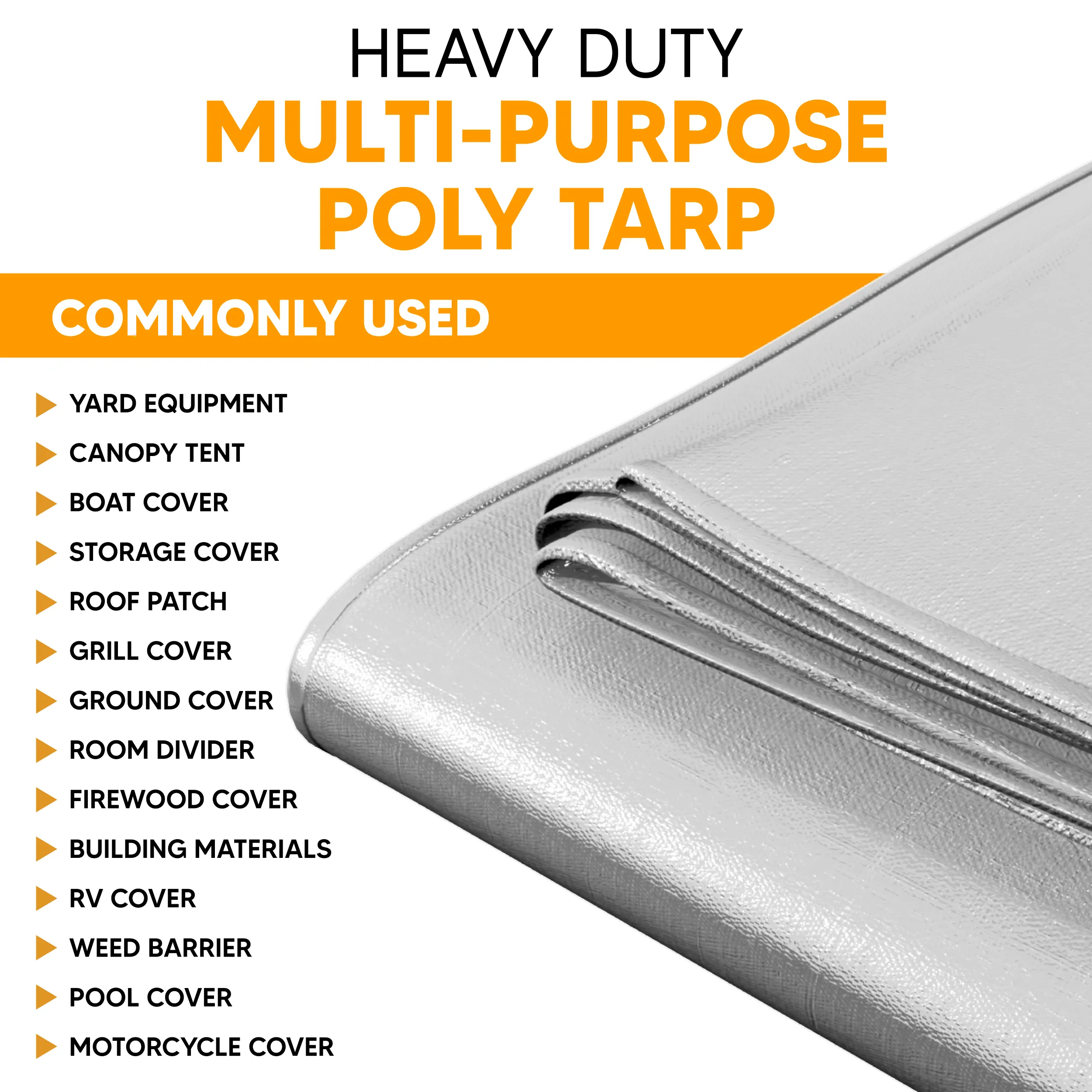 White Poly Tarp 16' x 24'
