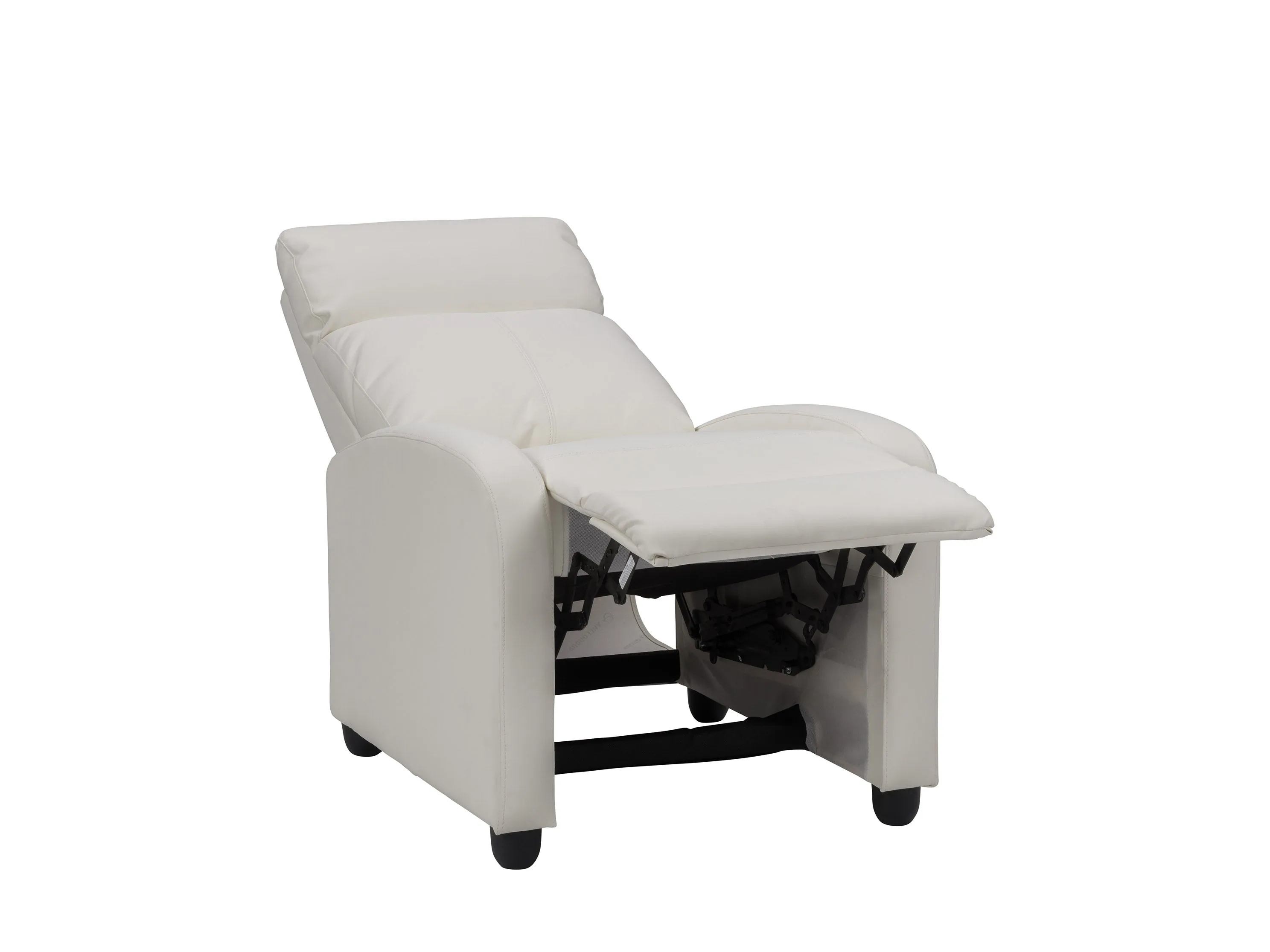 White Push Back Recliner