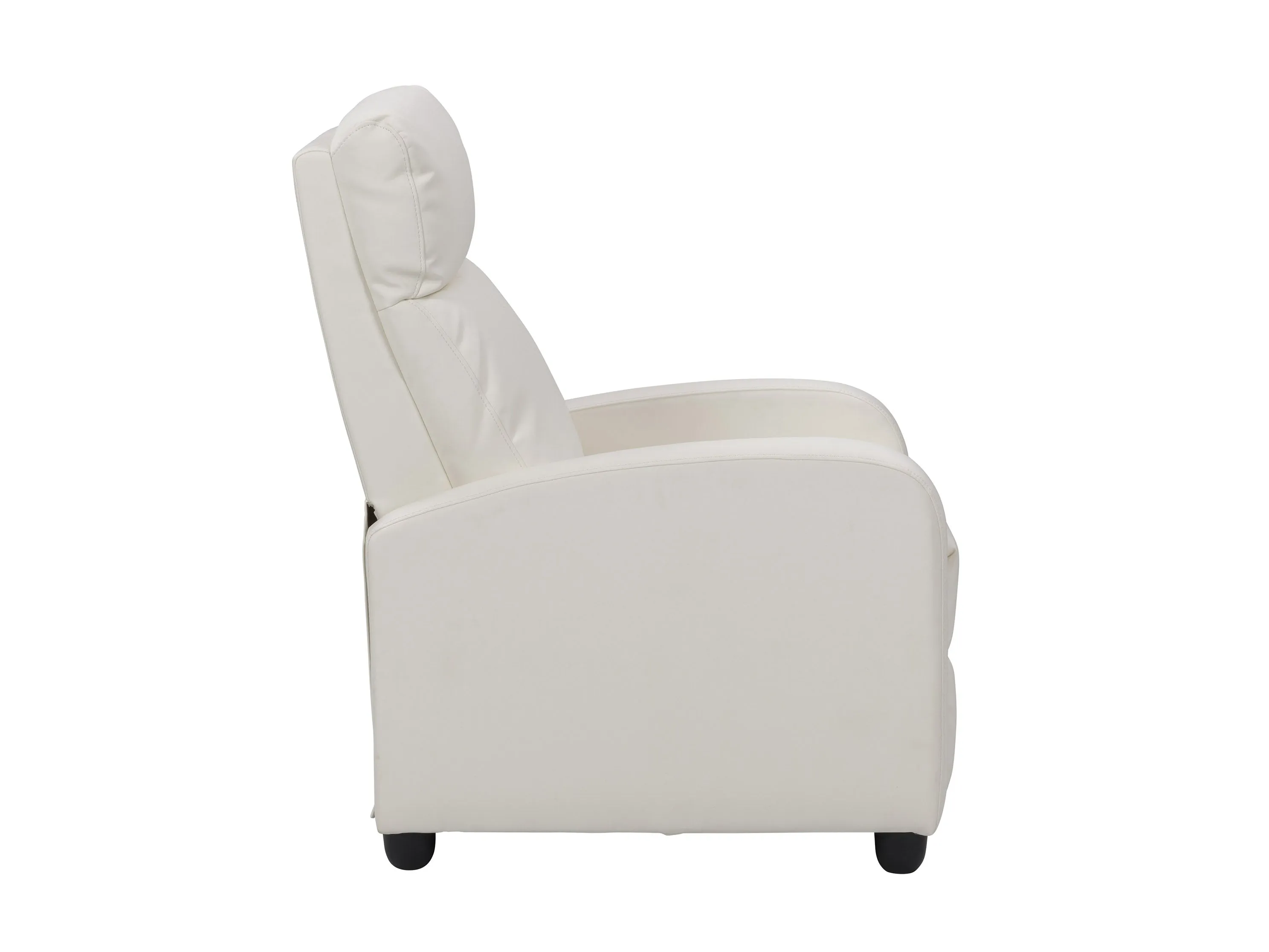 White Push Back Recliner
