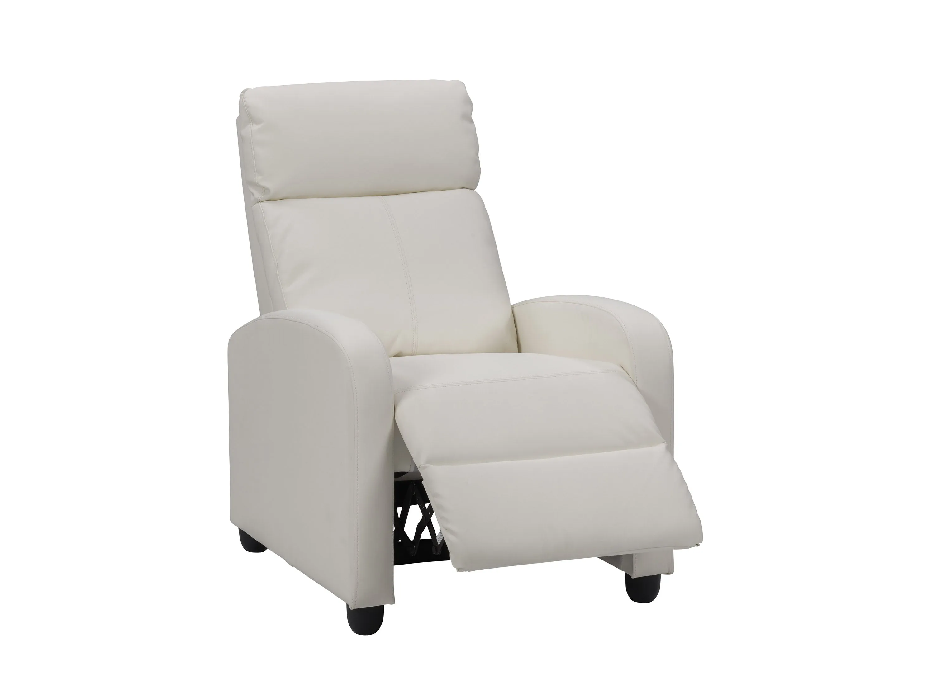 White Push Back Recliner
