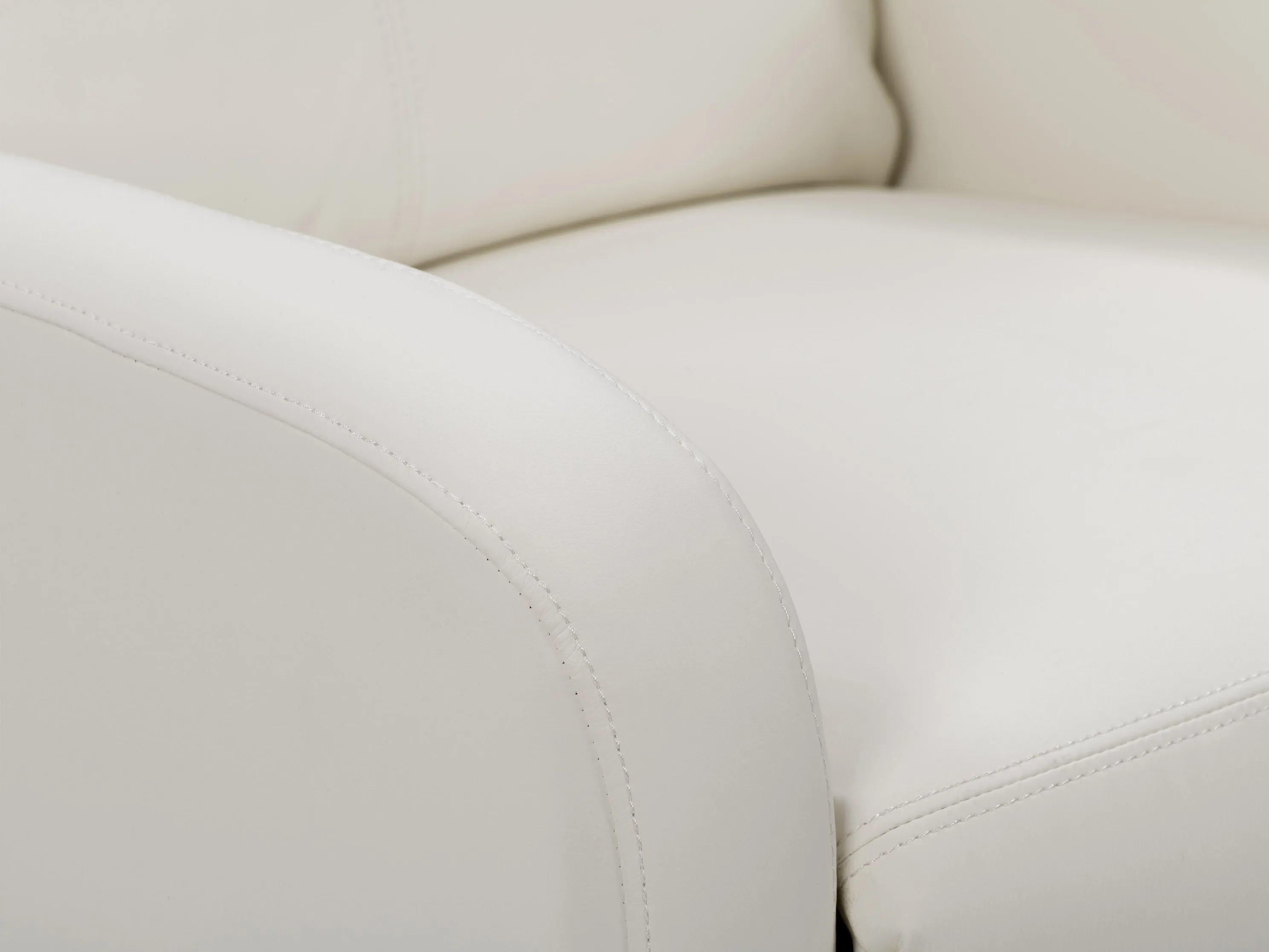 White Push Back Recliner